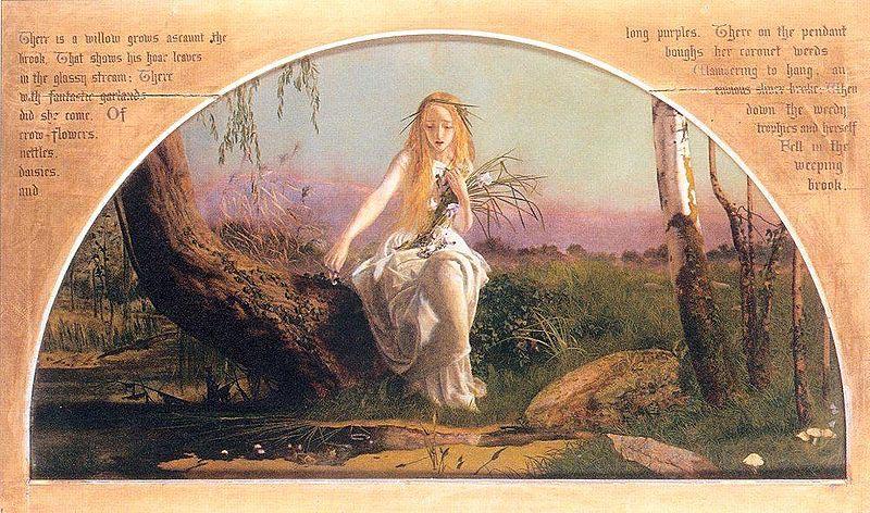 Arthur Hughes Ophelia oil painting image
